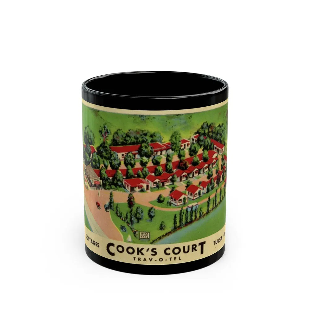 Cooks Court Trav O Tel (Greeting Postcards) Black Coffee Mug-11oz-Go Mug Yourself