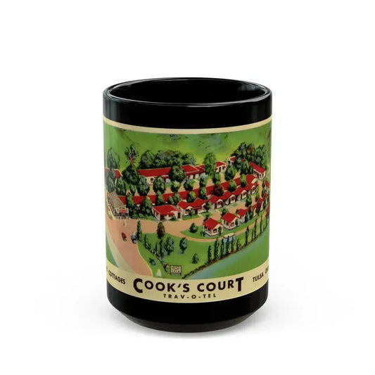 Cooks Court Trav O Tel (Greeting Postcards) Black Coffee Mug 15oz - Go Mug Yourself