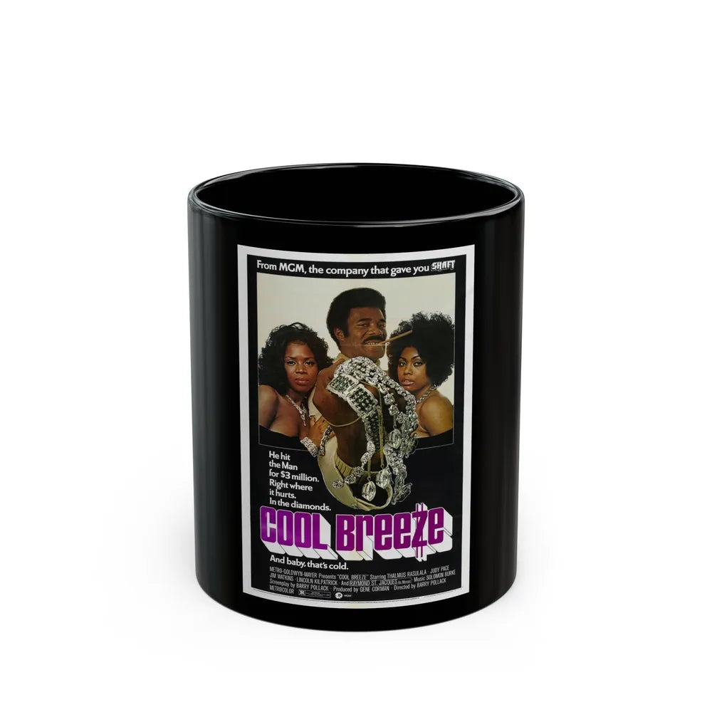 COOL BREEZE 1972 Movie Poster - Black Coffee Mug-11oz-Go Mug Yourself