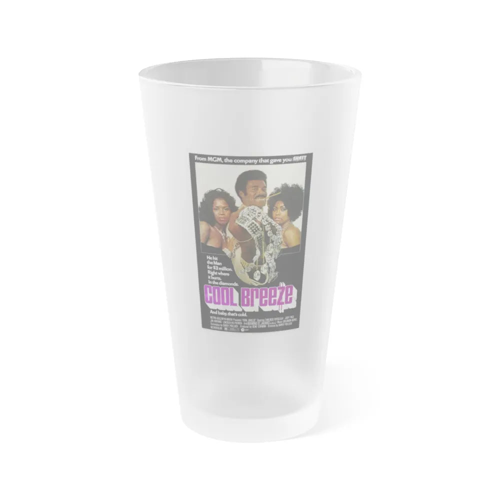 COOL BREEZE 1972 Movie Poster - Frosted Pint Glass 16oz-16oz-Frosted-Go Mug Yourself