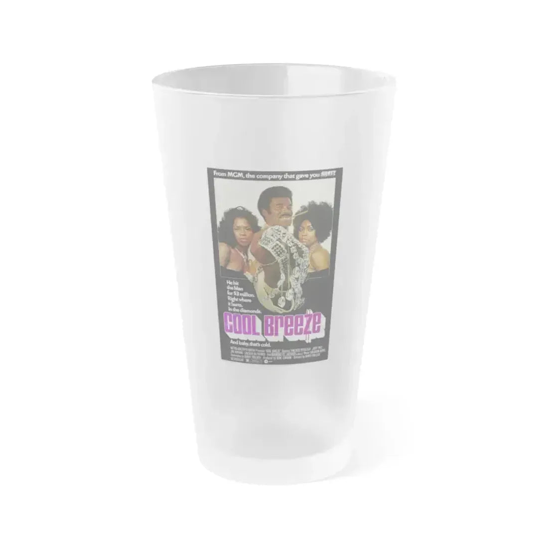 COOL BREEZE 1972 Movie Poster - Frosted Pint Glass 16oz 16oz Frosted - Go Mug Yourself