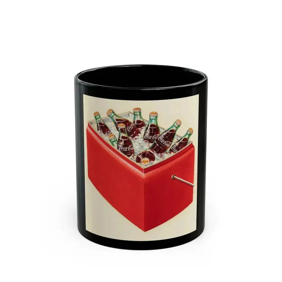 Cooler, Coca-Cola advertisement - Black Coffee Mug 11oz - Go Mug Yourself