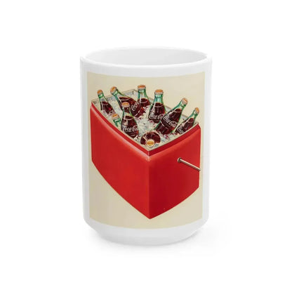 Cooler, Coca-Cola advertisement - White Coffee Mug 15oz - Go Mug Yourself