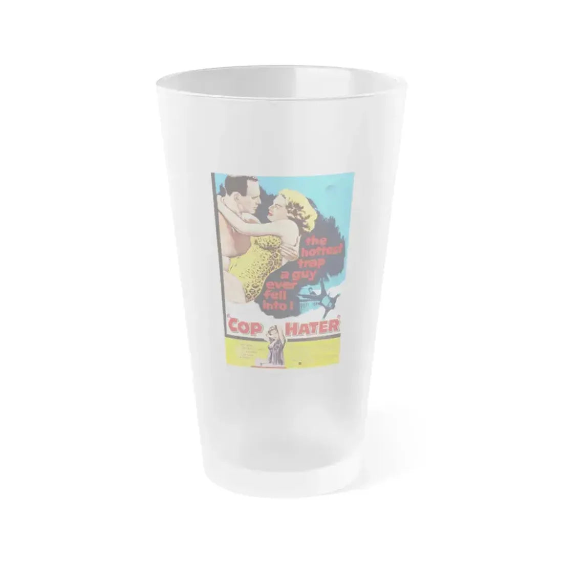 COP HATER 1958 Movie Poster - Frosted Pint Glass 16oz 16oz Frosted - Go Mug Yourself