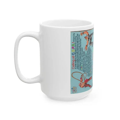 COPS CRIME DOESNT PAY (VHS COVER) - White Coffee Mug - Go Mug Yourself