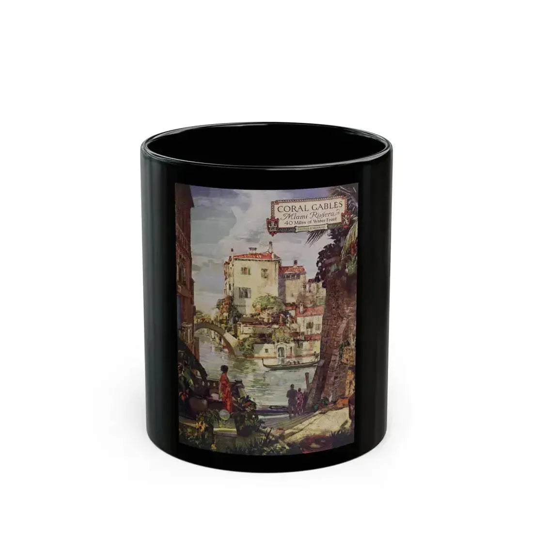 Coral Gables ad, Town & Country, March 1, 1926 - Black Coffee Mug 11oz - Go Mug Yourself