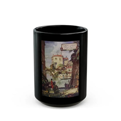 Coral Gables ad, Town & Country, March 1, 1926 - Black Coffee Mug 15oz - Go Mug Yourself