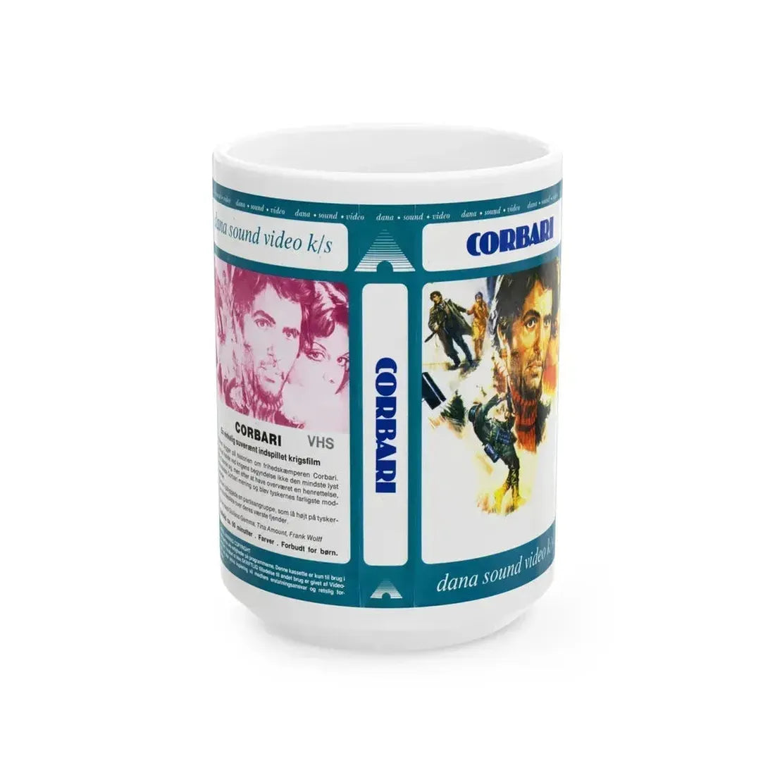 CORBARI (VHS COVER) - White Coffee Mug 15oz - Go Mug Yourself