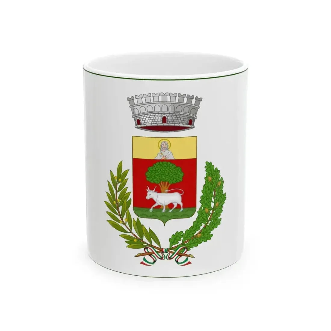 Cornaredo-Bandiera (Italy) White Coffee Mug 11oz - Go Mug Yourself