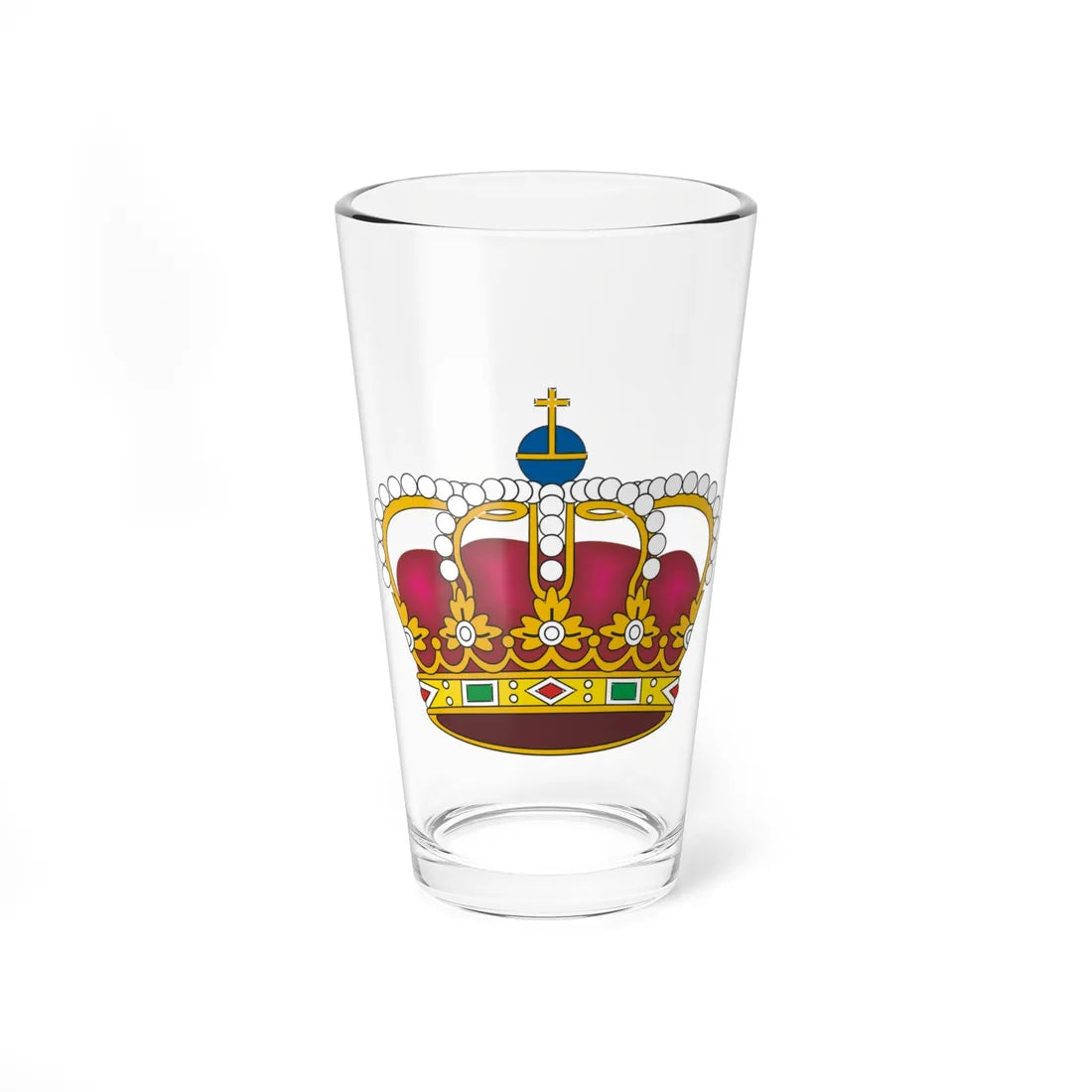 Coroa Real Fechada - barrete purpúreo (Portugal) (Coat of Arms) Pint Glass 16oz 16oz - Go Mug Yourself