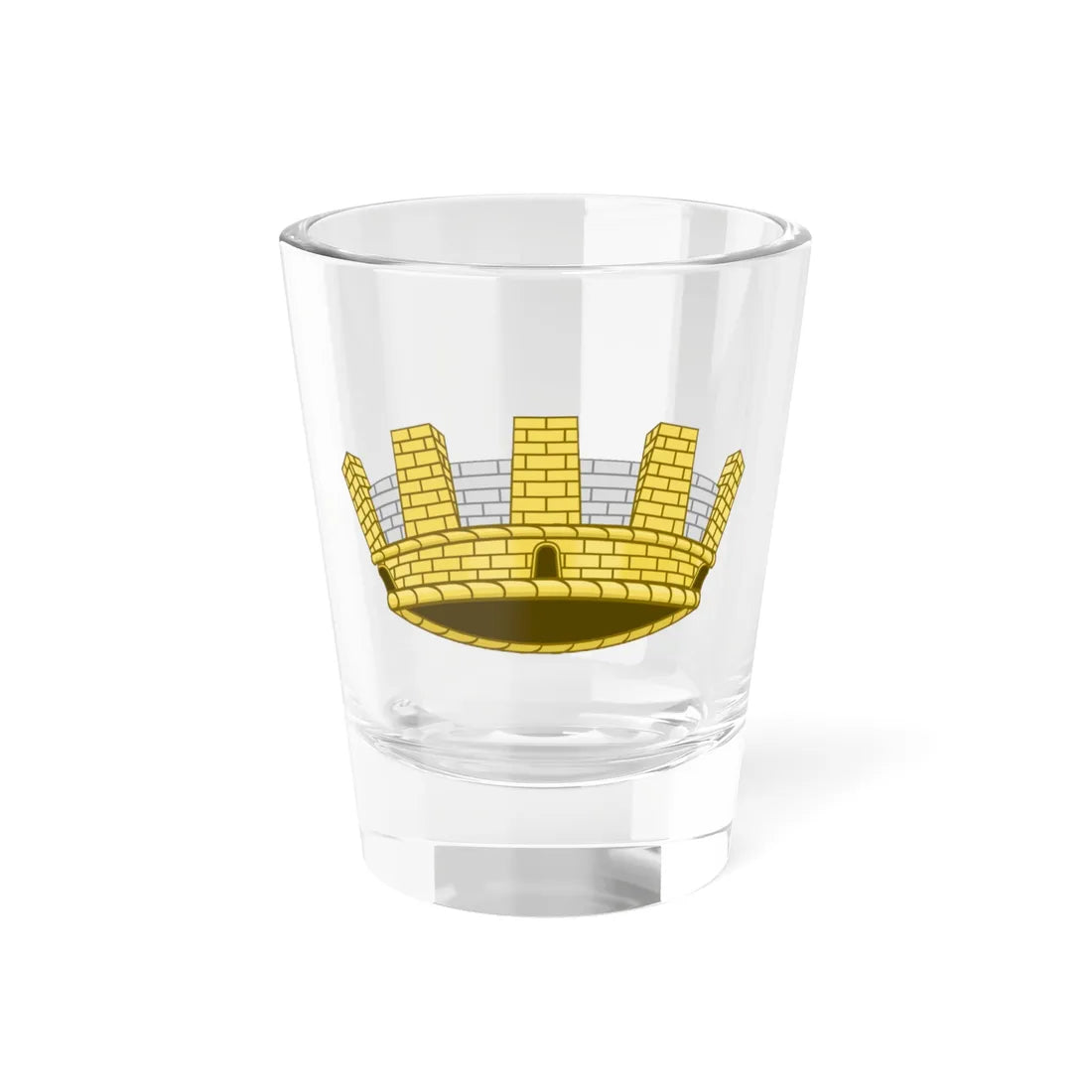 Corona di Comune oltre i 3000 ab. Regno dItalia 1861-1946 (Italy) (Coat of Arms) Shot Glass 1.5oz 1.5oz - Go Mug Yourself
