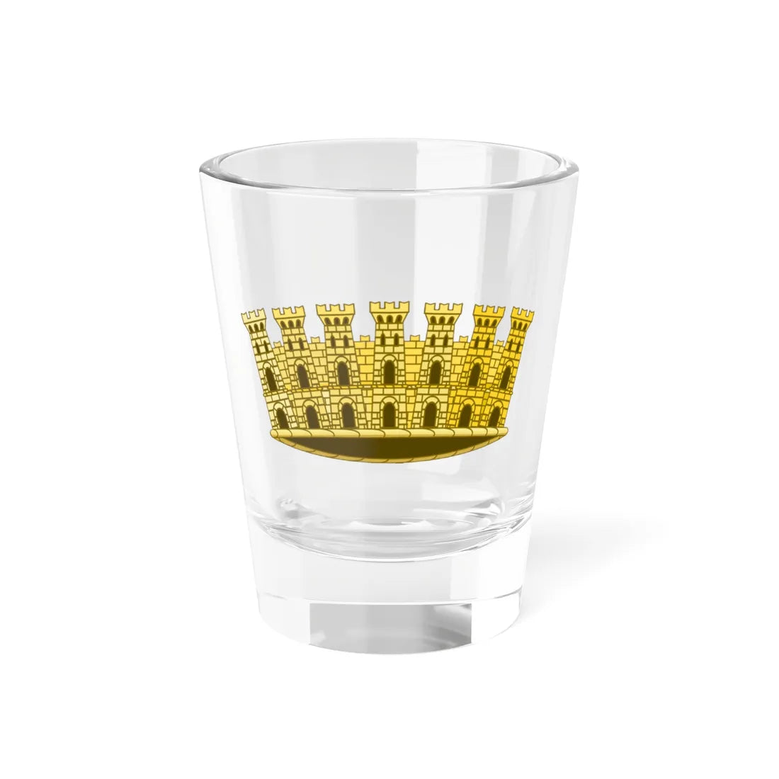 Corona di provincia Consulta Araldica del Regno dItalia 1870 (Italy) (Coat of Arms) Shot Glass 1.5oz 1.5oz - Go Mug Yourself
