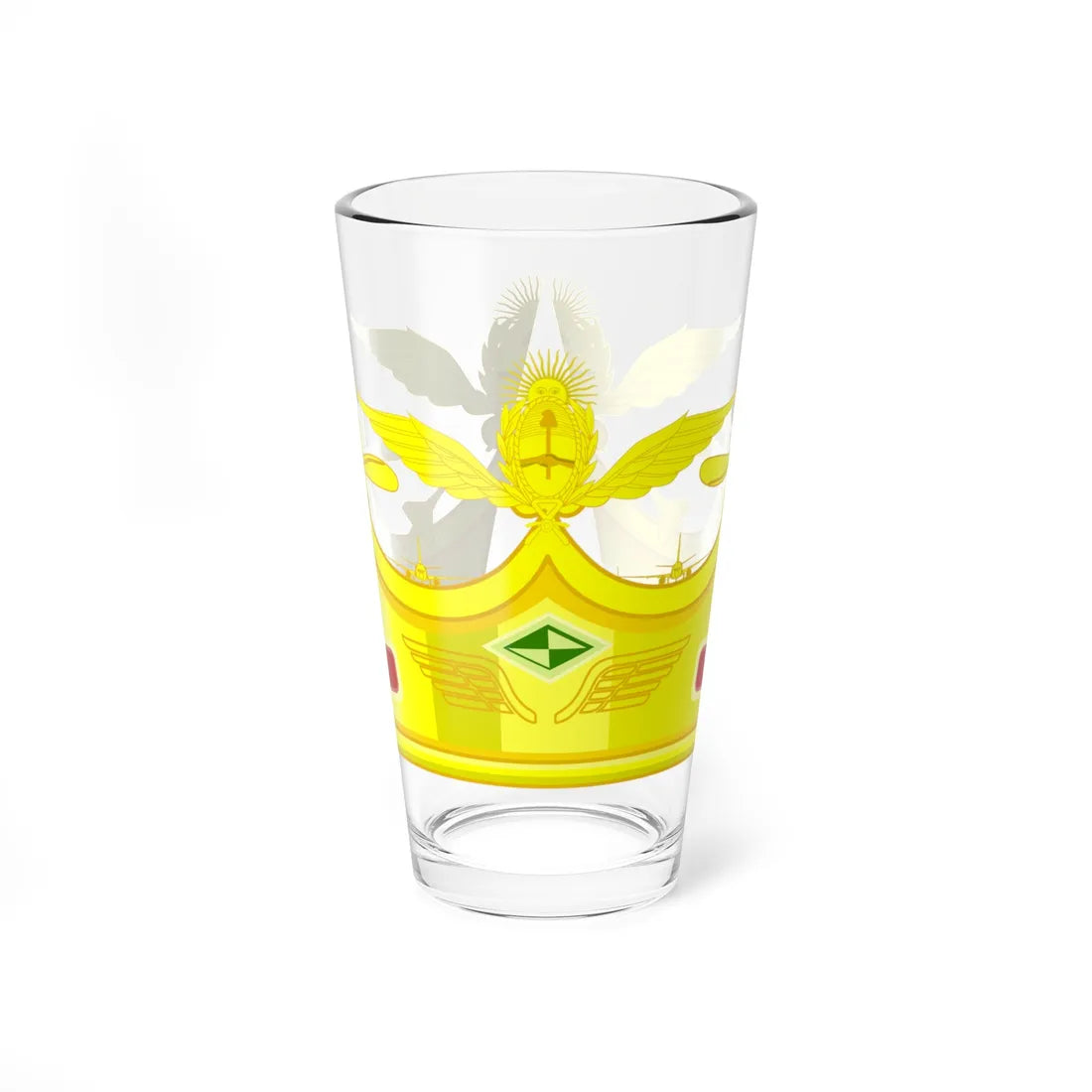Corona Fuerza Aérea Argentina (Argentina) (Coat of Arms) Pint Glass 16oz 16oz - Go Mug Yourself