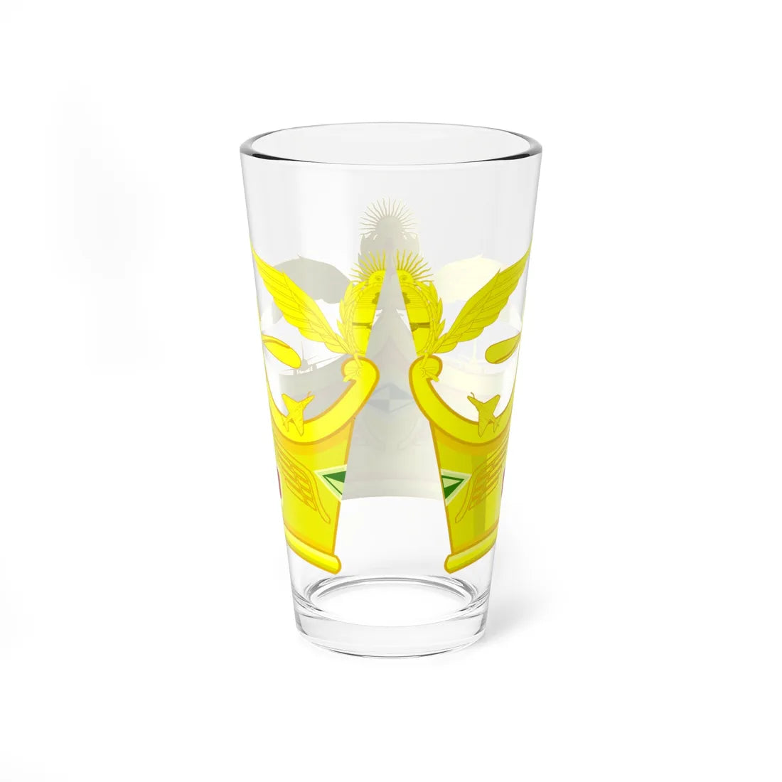 Corona Fuerza Aérea Argentina (Argentina) (Coat of Arms) Pint Glass 16oz - Go Mug Yourself