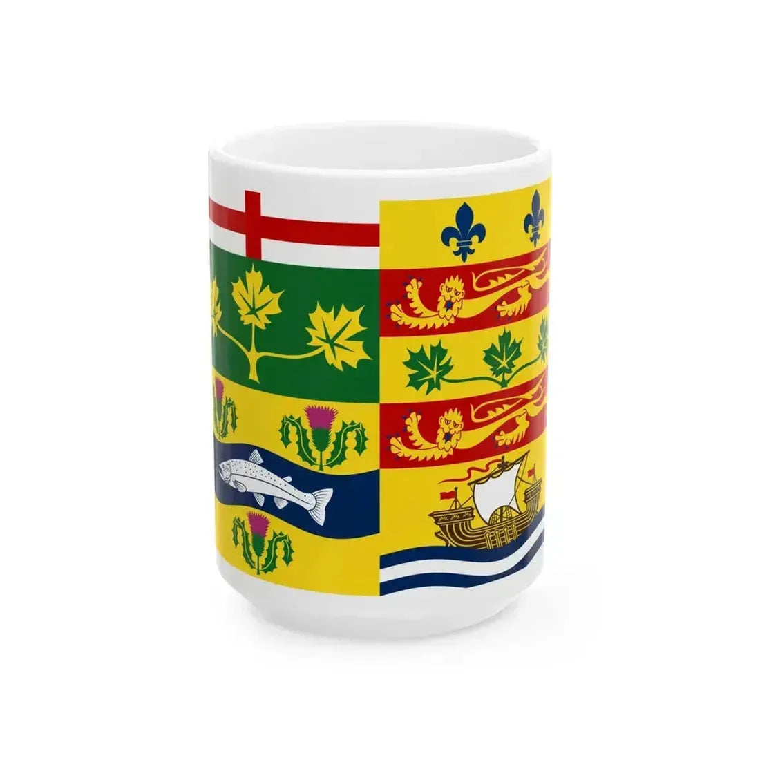 Coronation standard of Canada 1911 (Canada) White Coffee Mug 15oz - Go Mug Yourself