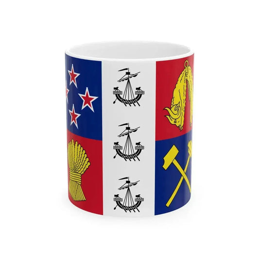 Coronation Standard of New Zealand (New Zealand) White Coffee Mug 11oz - Go Mug Yourself