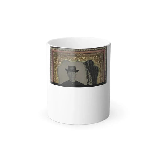 Corporal John I. Guigher of Co. I, 56Th Pennsylvania Infantry Regiment in Uniform With Book (U.S. Civil War) Color Changing Coffee Mug 11oz Default Title 11oz - Go Mug Yourself