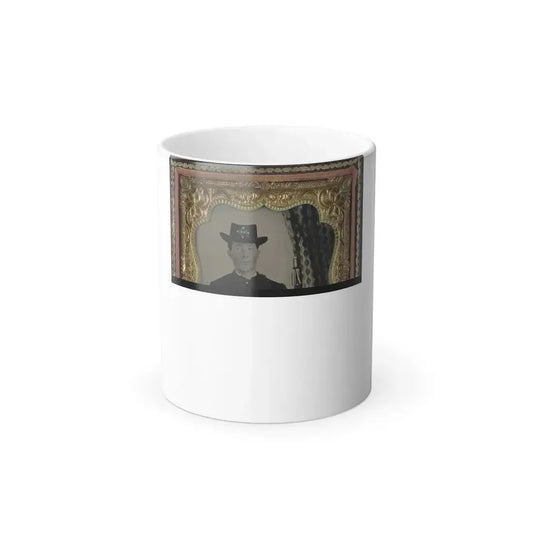 Corporal John I. Guigher of Co. I, 56Th Pennsylvania Infantry Regiment in Uniform With Book (U.S. Civil War) Color Changing Coffee Mug 11oz Default Title 11oz - Go Mug Yourself