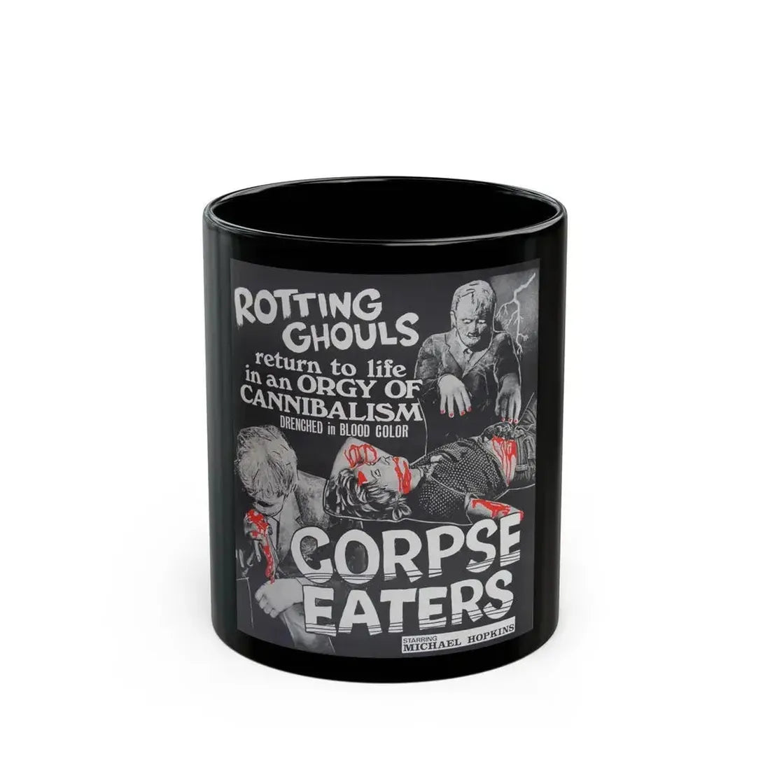 CORPSE EATERS 1974 Movie Poster - Black Coffee Mug 11oz - Go Mug Yourself