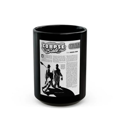 Corpse for Sale, Male Home Companion, October 1942 - Black Coffee Mug 15oz - Go Mug Yourself