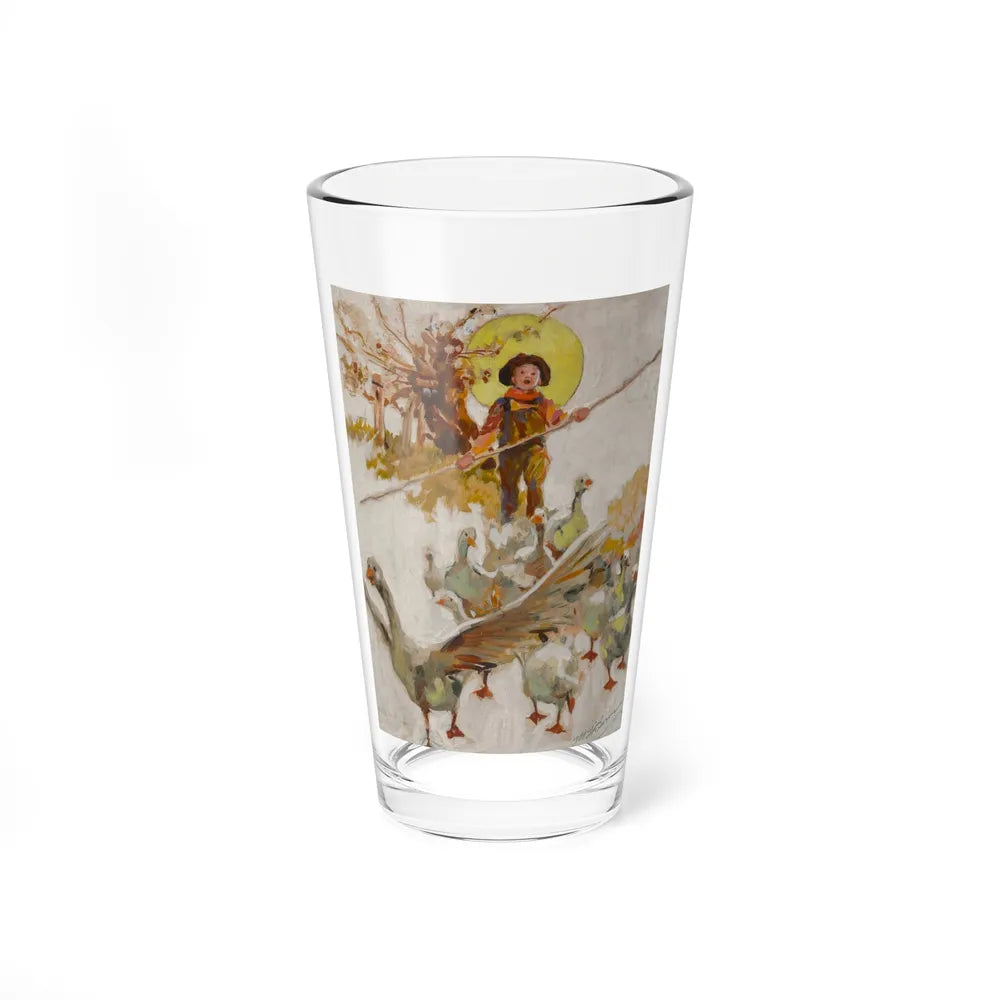 Corralling the Geese, possible magazine cover study - Pint Glass 16oz-16oz-Go Mug Yourself