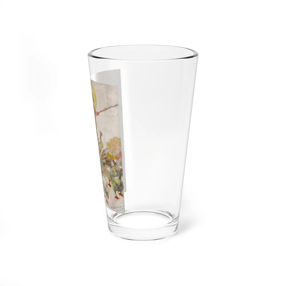 Corralling the Geese, possible magazine cover study - Pint Glass 16oz-Go Mug Yourself