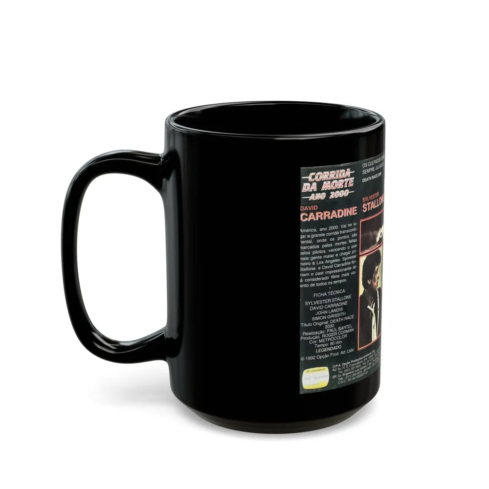 CORRIDA DA MORTE ANO 2000 AKA DEATH RACE 2000 (VHS COVER) - Black Coffee Mug-Go Mug Yourself