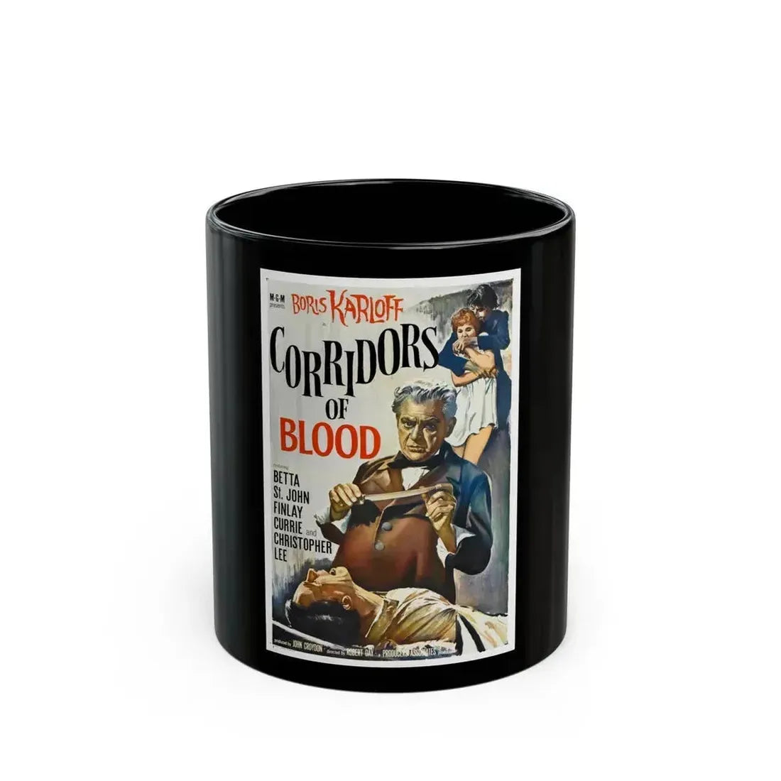 CORRIDORS OF BLOOD 1958 Movie Poster - Black Coffee Mug 11oz - Go Mug Yourself