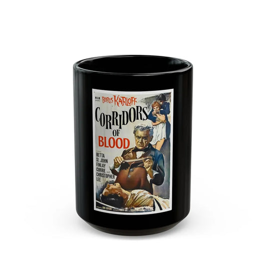 CORRIDORS OF BLOOD 1958 Movie Poster - Black Coffee Mug-15oz-Go Mug Yourself