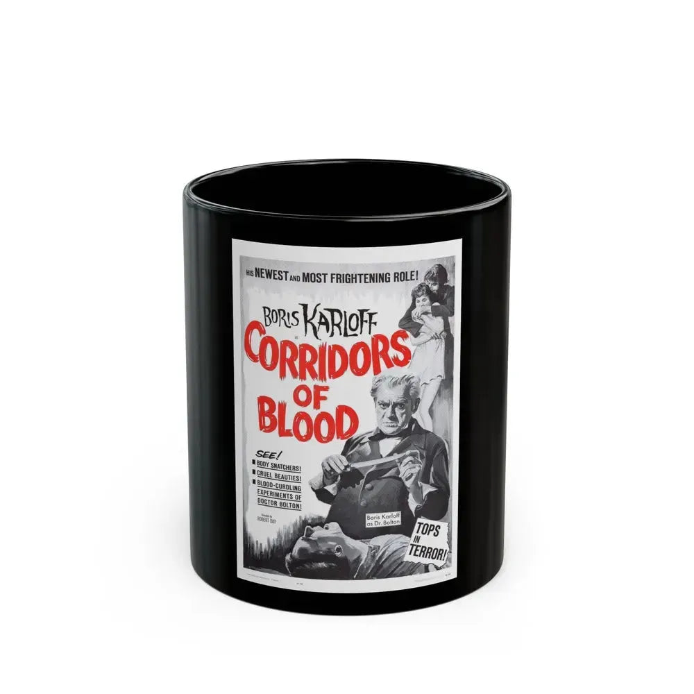 CORRIDORS OF BLOOD (2) 1958 Movie Poster - Black Coffee Mug 11oz - Go Mug Yourself