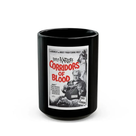 CORRIDORS OF BLOOD (2) 1958 Movie Poster - Black Coffee Mug 15oz - Go Mug Yourself