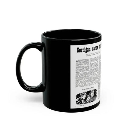 Corrigan earns his pay, Adam magazine, March 1952 - Black Coffee Mug - Go Mug Yourself