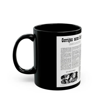 Corrigan earns his pay, Adam magazine, March 1952 - Black Coffee Mug - Go Mug Yourself