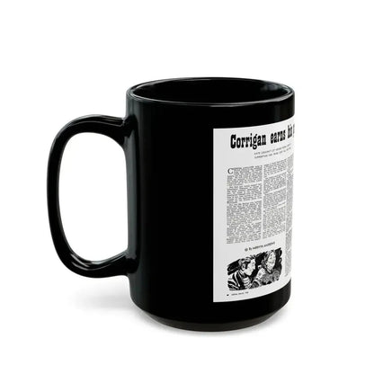 Corrigan earns his pay, Adam magazine, March 1952 - Black Coffee Mug - Go Mug Yourself