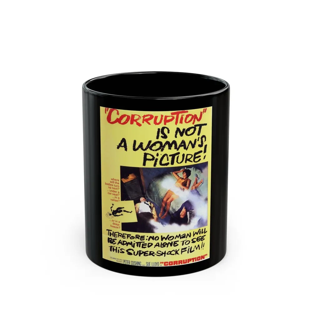 CORRUPTION 1968 Movie Poster - Black Coffee Mug-11oz-Go Mug Yourself