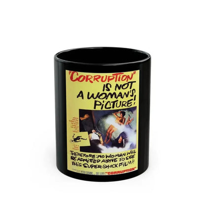 CORRUPTION 1968 Movie Poster - Black Coffee Mug 11oz - Go Mug Yourself