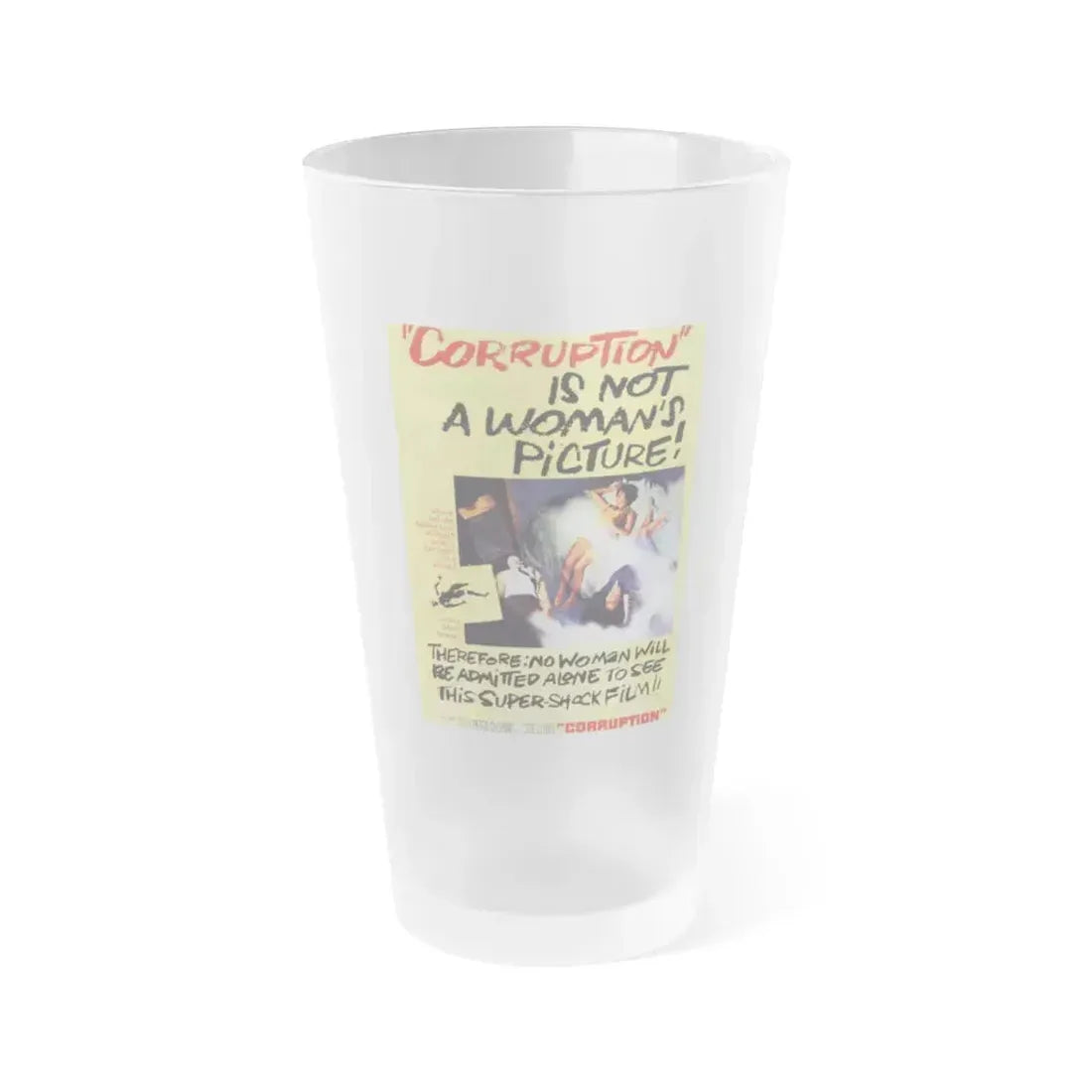CORRUPTION 1968 Movie Poster - Frosted Pint Glass 16oz 16oz Frosted - Go Mug Yourself