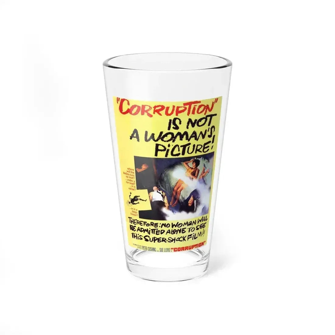 CORRUPTION 1968 Movie Poster - Pint Glass 16oz 16oz - Go Mug Yourself