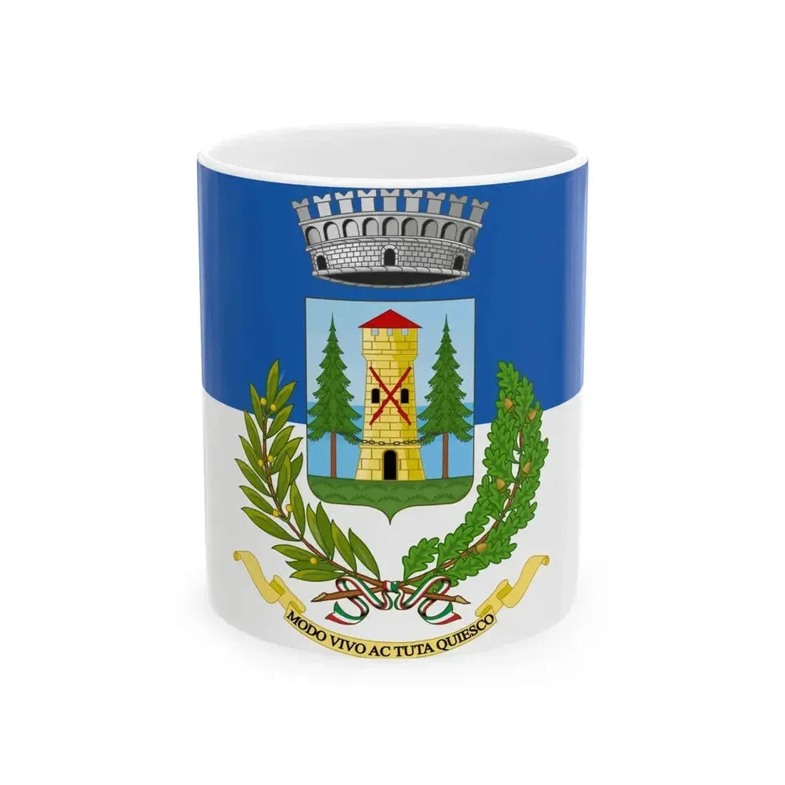 Cortina dAmpezzo-Bandiera (Italy) White Coffee Mug 11oz - Go Mug Yourself