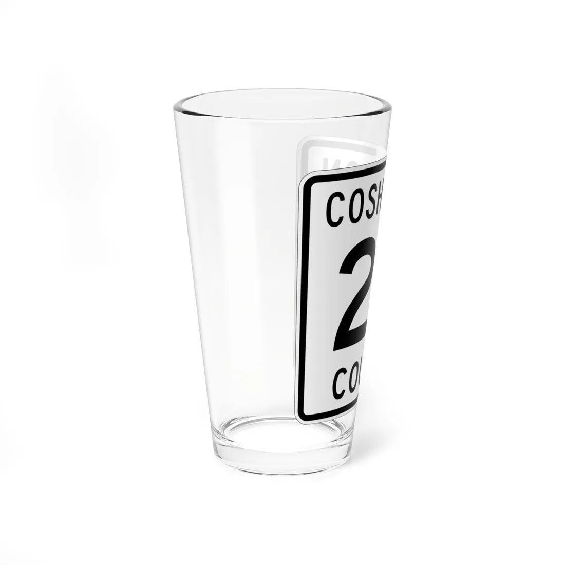 Coshocton County Route 20 OH (Ohio) (Road Sign) Pint Glass 16oz - Go Mug Yourself