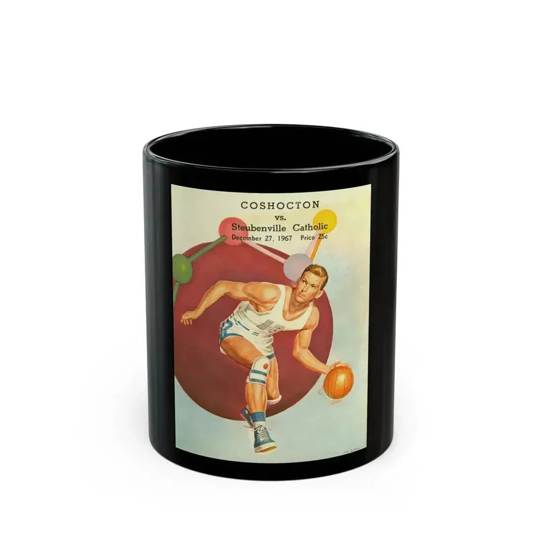 Coshocton vs Steubenville Catholic, 1967 - Black Coffee Mug 11oz - Go Mug Yourself