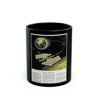 Cosmic Butterfly, 1959 - Black Coffee Mug 11oz - Go Mug Yourself