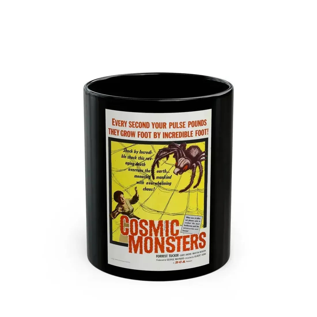 COSMIC MONSTERS 1958 Movie Poster - Black Coffee Mug 11oz - Go Mug Yourself