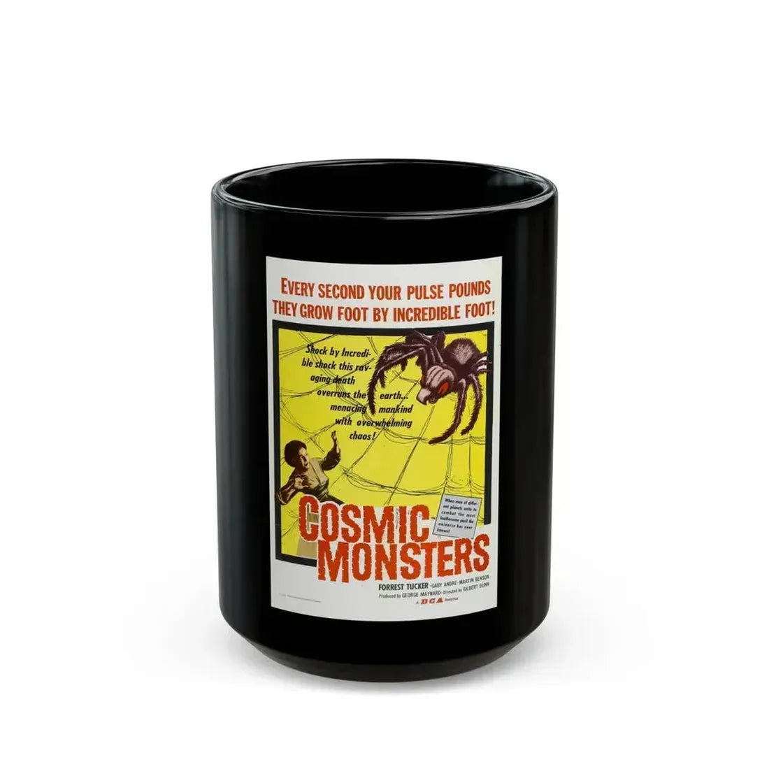 COSMIC MONSTERS 1958 Movie Poster - Black Coffee Mug 15oz - Go Mug Yourself