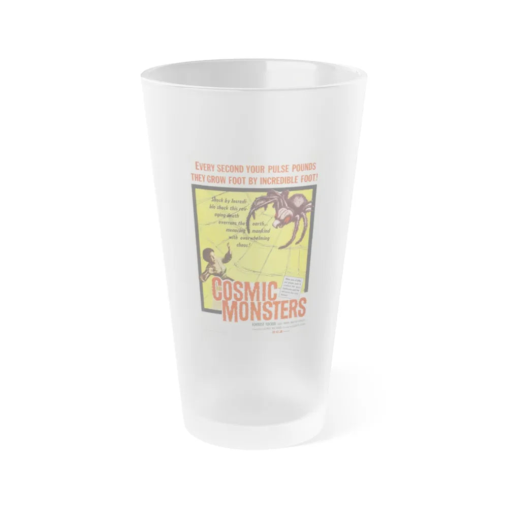 COSMIC MONSTERS 1958 Movie Poster - Frosted Pint Glass 16oz-16oz-Frosted-Go Mug Yourself