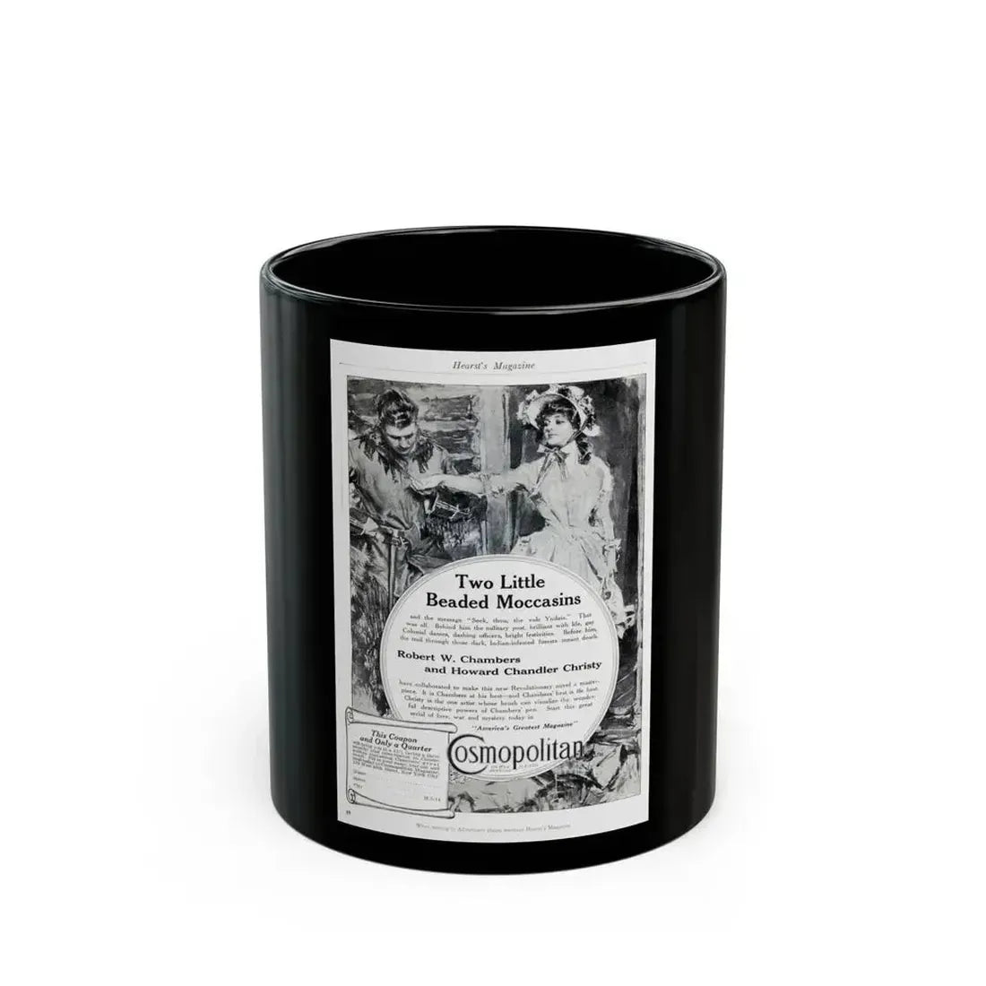 Cosmopolitan ad, Hearst's Magazine, March 1914 - Black Coffee Mug 11oz - Go Mug Yourself