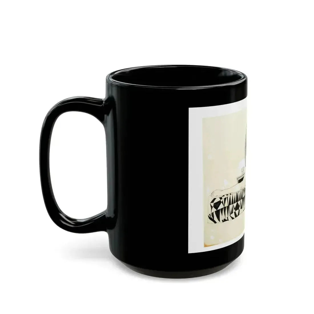 Cosmopolitan Illustration (2) - Black Coffee Mug - Go Mug Yourself