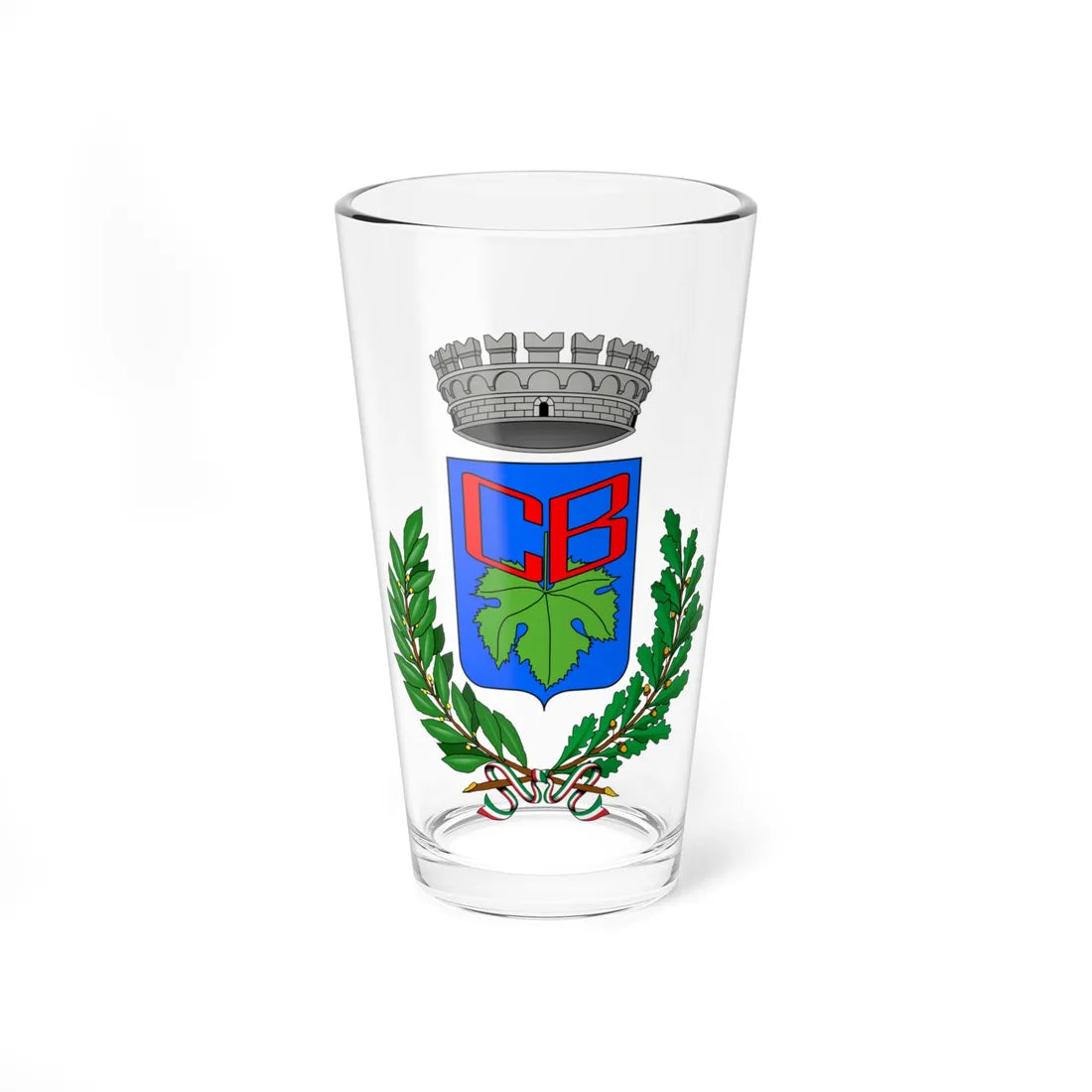 Cossano Belbo-Stemma (Italy) (Coat of Arms) Pint Glass 16oz 16oz - Go Mug Yourself