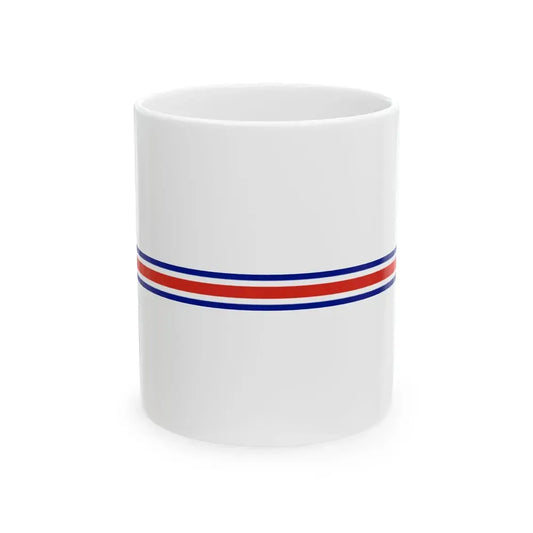 Costa Rica flag bar (Costa Rica) White Coffee Mug 11oz - Go Mug Yourself