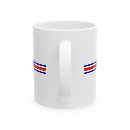 Costa Rica flag bar (Costa Rica) White Coffee Mug - Go Mug Yourself